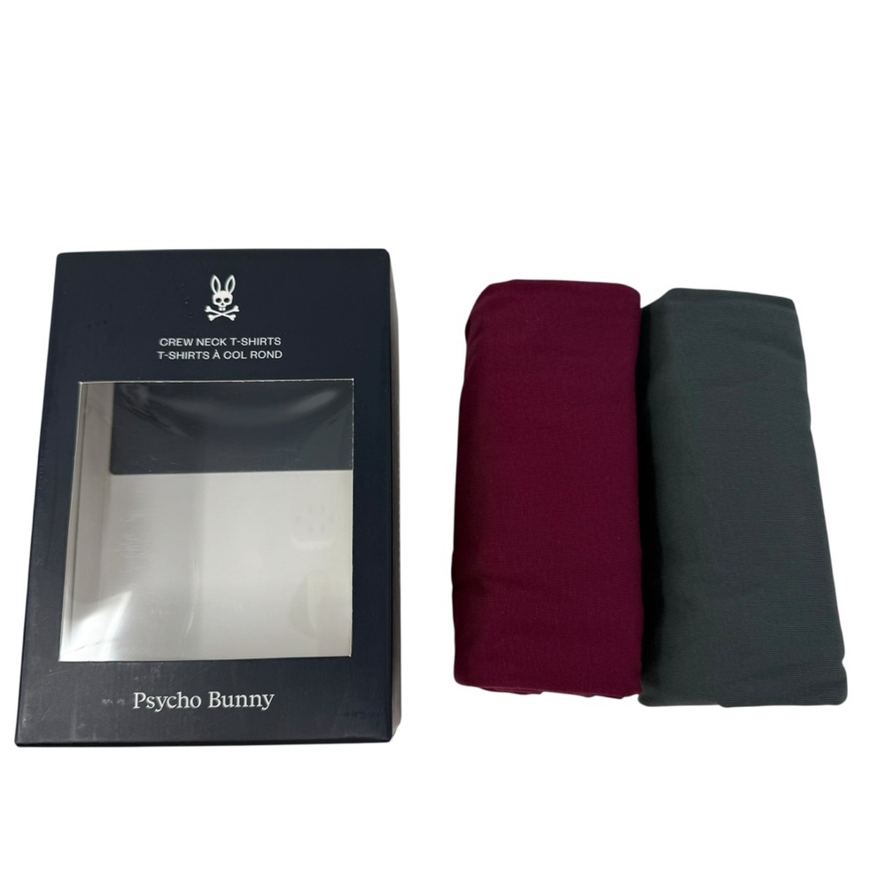 Psycho Bunny Men’s Size Small pack of 2 Crew Neck Stretch tee shirts NWT
